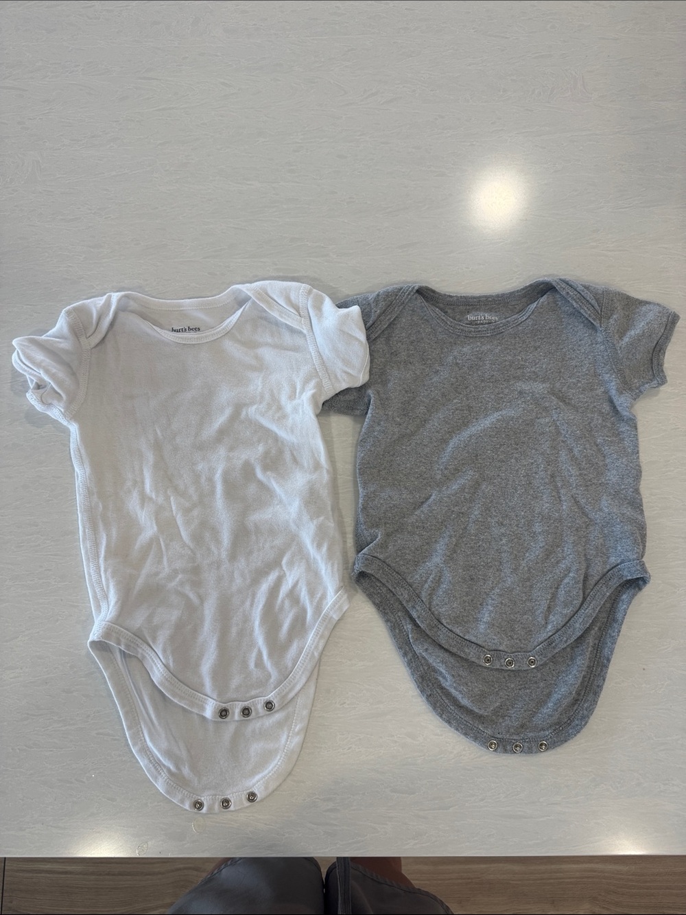 Burt’s Bees Baby organic cotton Short-Sleeve One-Piece Bodysuits - 2-Pack 12 M
